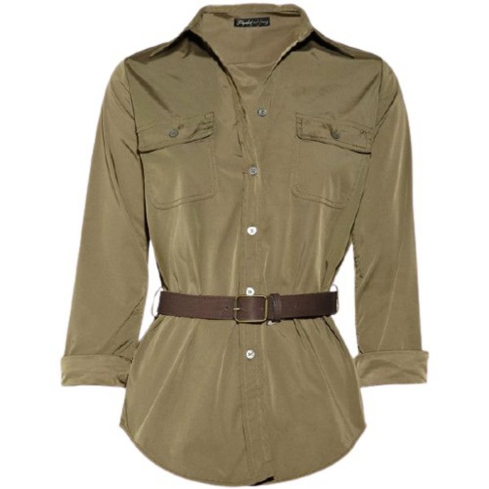 Elizabeth & James 'Bonfire Belted' Button Up Shirt